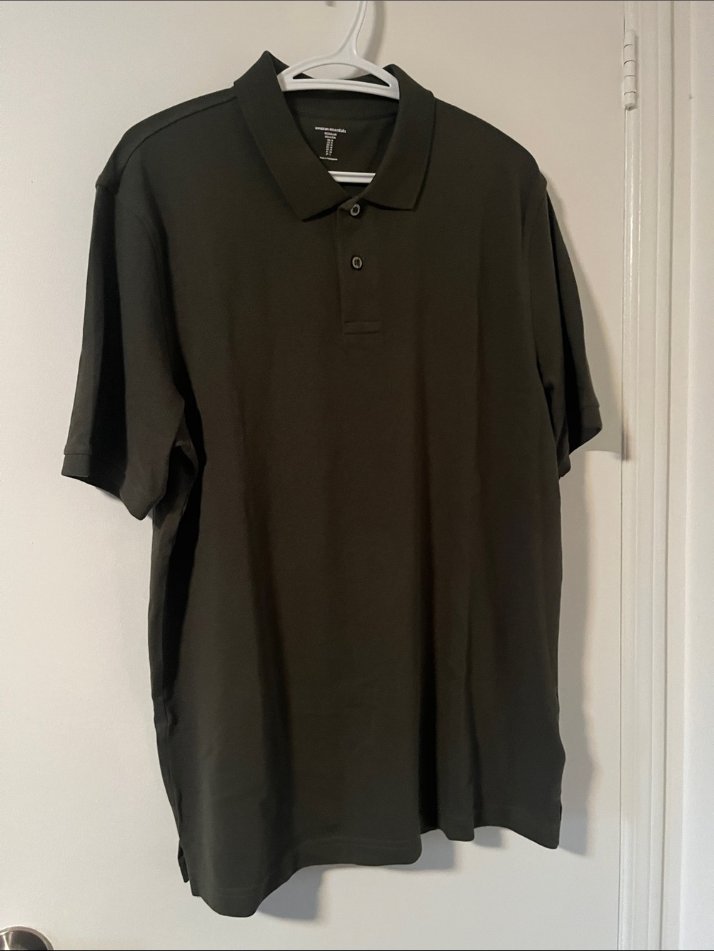 Amazon Essentials Men's Olive Green Polo Shirt